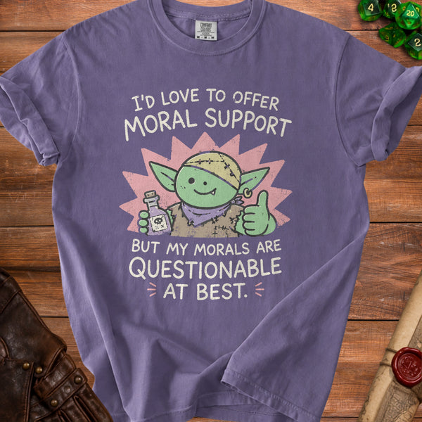 Moral Support T-Shirt in Grape