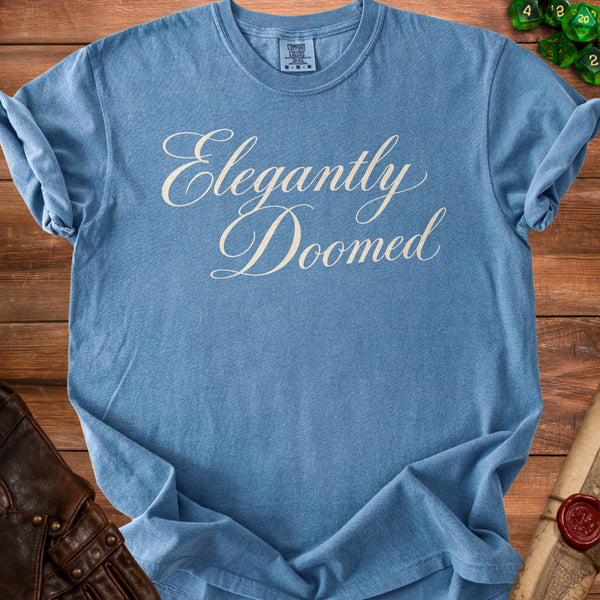 Elegantly Doomed T-Shirt in Blue Jean