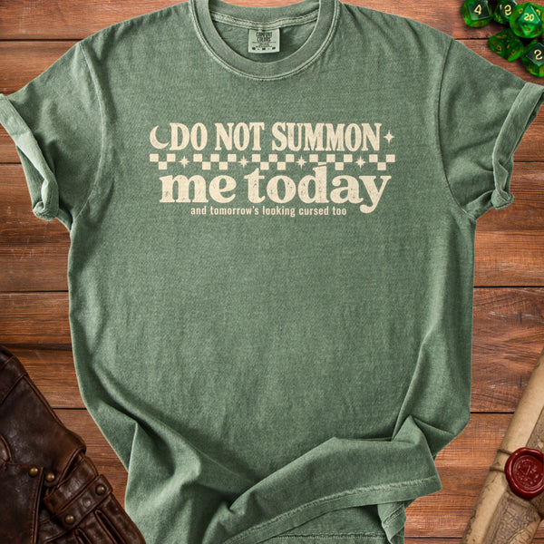 Celestial Do Not Summon T-Shirt in Moss