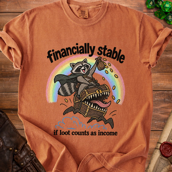 Loot Raccoon T-shirt in Yam