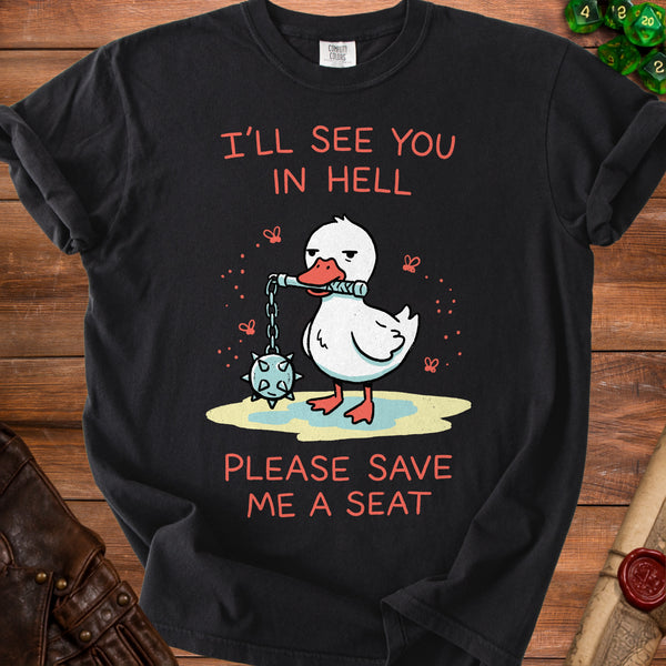Flail Duck T-shirt in Black