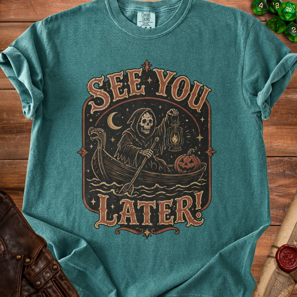 See You Later Grim Rendezvous T-Shirt in Blue Spruce