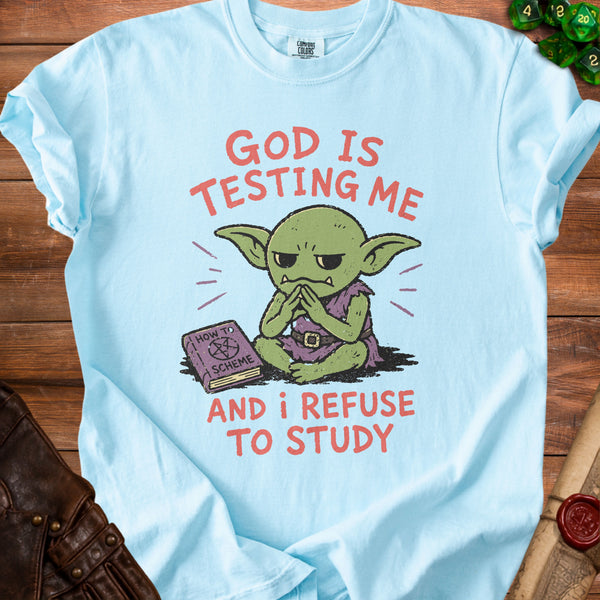 Refuse To Study T-Shirt in Chambray