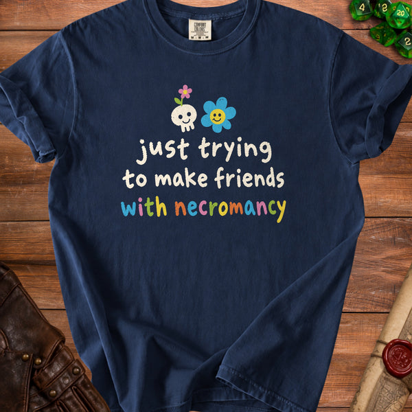 Necromancy Friends T-Shirt in True Navy