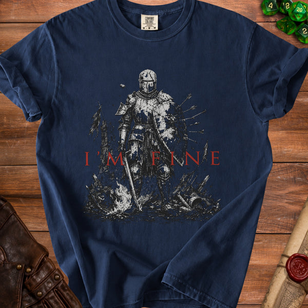 I'm Fine T-Shirt in True Navy