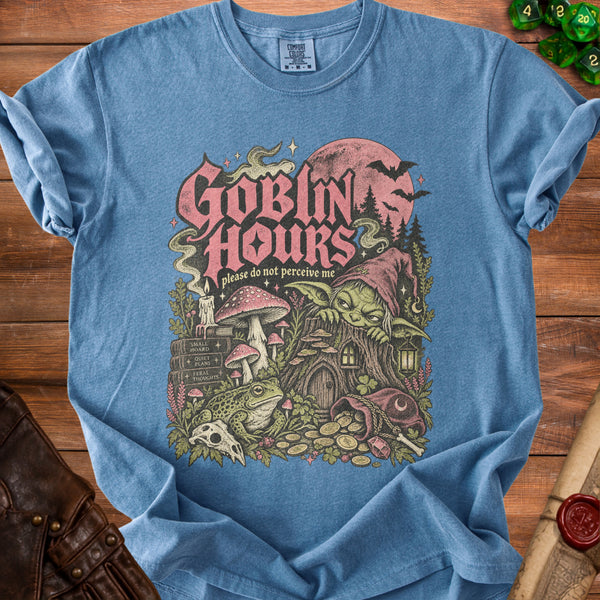 Goblin Hours T-Shirt in Blue Jean