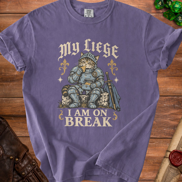 Knight Cat Duty Can Wait T-Shirt in Grape