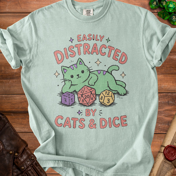 Distracted Cats T-Shirt in Bay