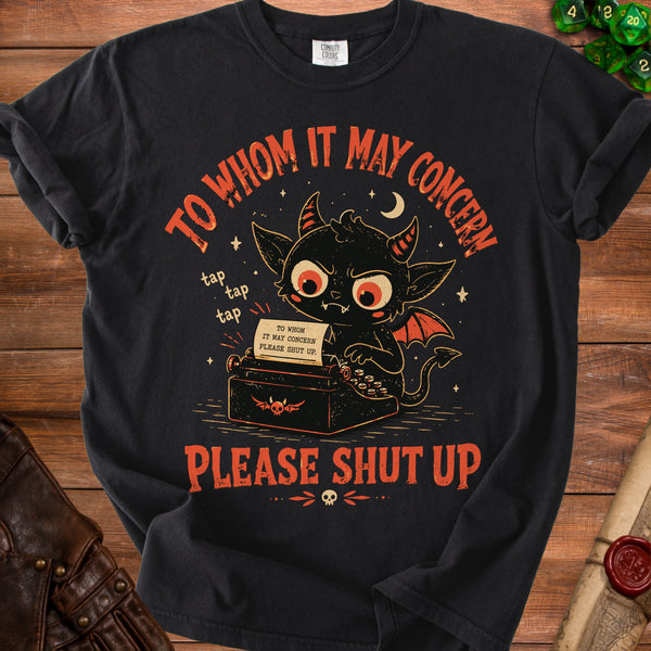 Devil Typewriter T-shirt in Black
