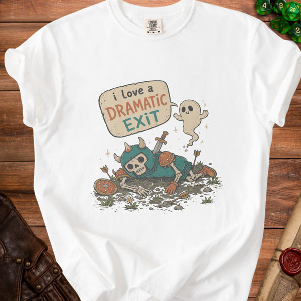 Dramatic Exit T-Shirt in White