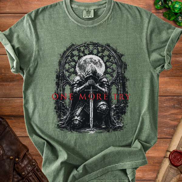 One More Try T-shirt in Moss