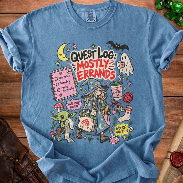 Quest Log T-Shirt in Blue Jean