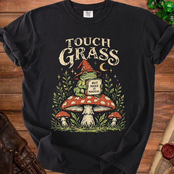Touch Grass T-Shirt in Black