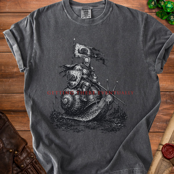 Snail Knight T-Shirt in Pepper