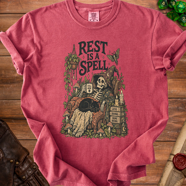 Rest Spell T-shirt in Crimson
