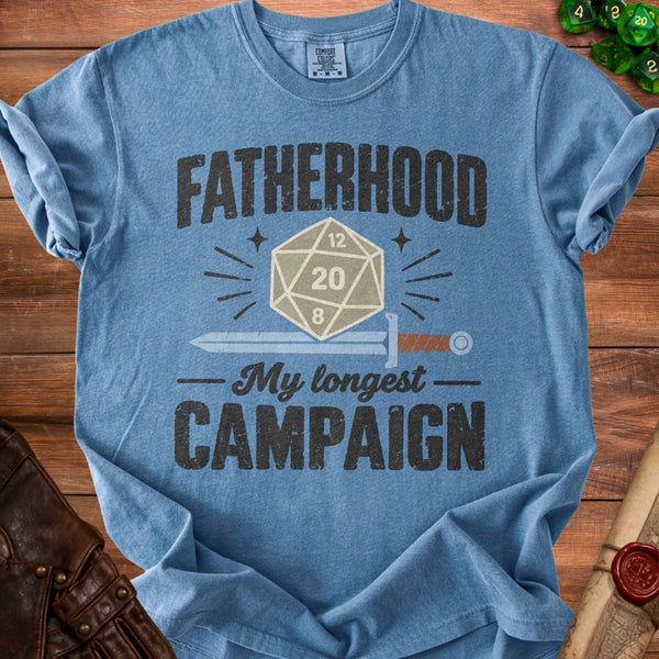 Fatherhood Campaign T-shirt in Blue Jean