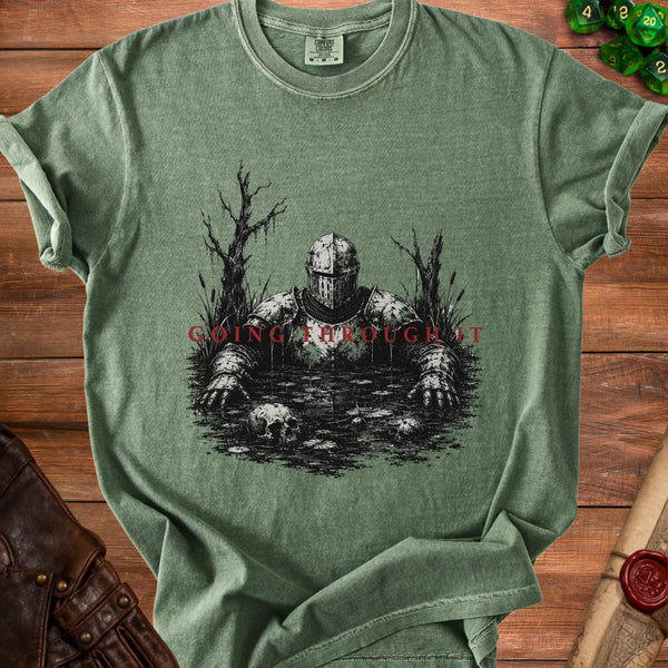 Going Through It T-shirt in Moss
