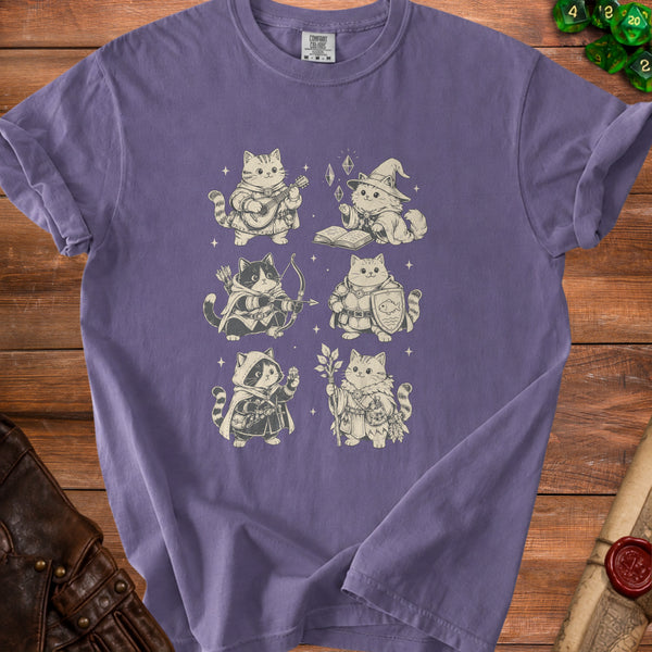 Adventurer Cats T-Shirt in Grape