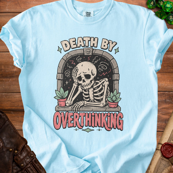 Overthinking Skeleton T-Shirt in Chambray