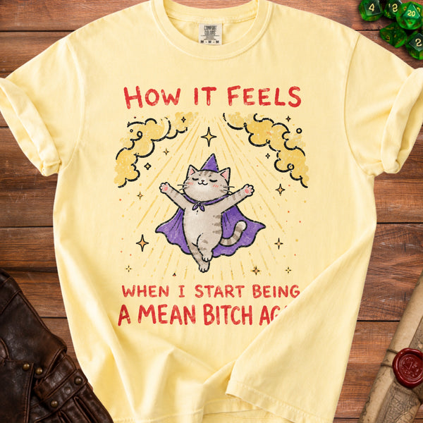 Mean Bitch Wizard T-Shirt in Butter