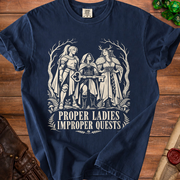 Improper Quests T-Shirt in True Navy