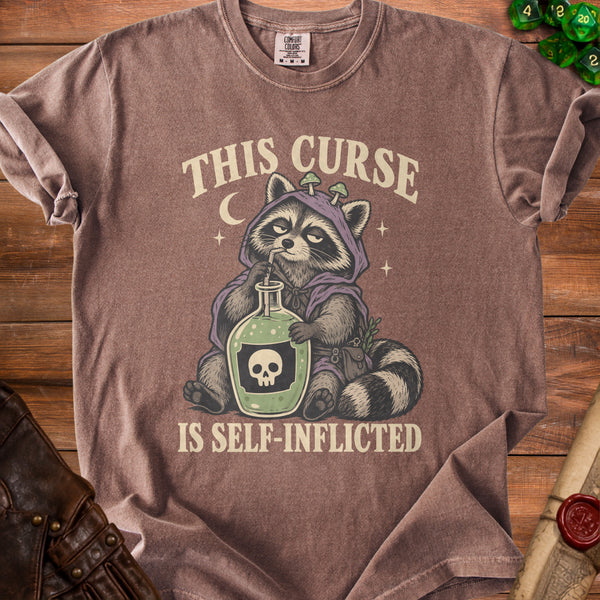 Curse Raccoon T-Shirt in Espresso