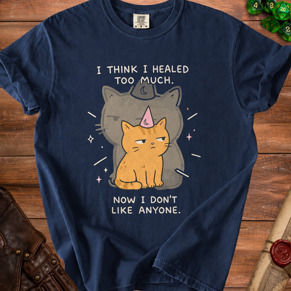 Healed Cat Party T-Shirt in True Navy