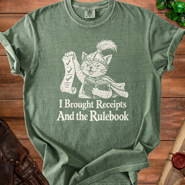 Receipts Rulebook T-Shirt in Moss