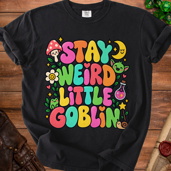 Stay Weird T-Shirt in Black