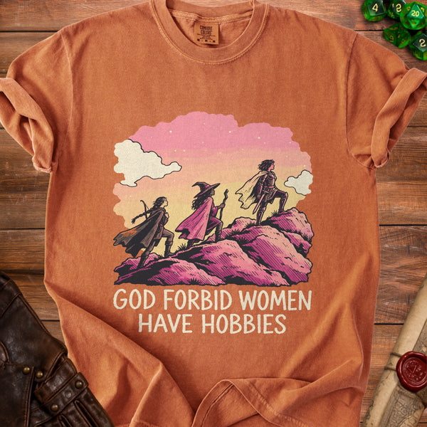 Women Hobbies T-shirt in Yam