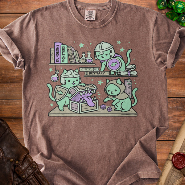 Dungeon Cats T-shirt in Espresso