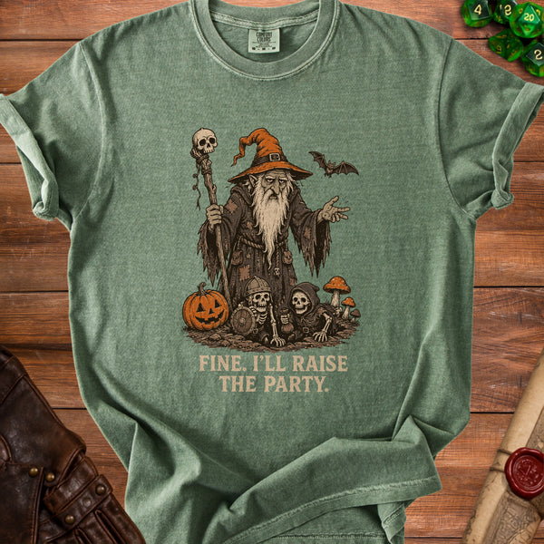 Necromancer Party T-Shirt in Moss