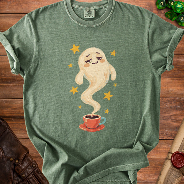 Coffee Ghost T-Shirt in Moss